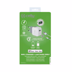 Celly TCUSBLIGHT chargeur d'appareils mobiles Universel Blanc Secteur Intérieure
