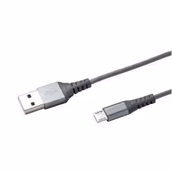 Celly USBMICRONYLSV, 1 m, USB A, Micro-USB A, USB 2.0, Mâle/Mâle, Argent