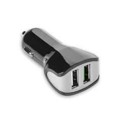 Celly CC2USBTURBOBK chargeur d'appareils mobiles Smartphone, Tablette Noir, Gris USB Auto