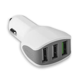 Celly CC3USBTURBOWH chargeur d'appareils mobiles Smartphone, Tablette Blanc Allume-cigare Auto