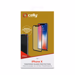 Celly 3D Glass, Apple, iPhone X, iPhone Xs, Résistant aux chocs, Résistant à la poussière, Résistant aux rayures, Résistant a ...