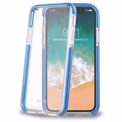 Celly HEXAGON900LB, Coque, Apple, iPhone X, 14,7 cm (5.8"), Bleu, Transparent