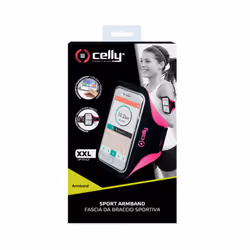 Celly Arm Band Bande Noir, Rose Néoprène