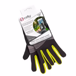 Celly SPORTGLOVE17YL Gant Gants Unisexe Noir, Jaune