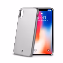 Celly SOFTMATT900SV, Housse, Apple, iPhone XS/X, 14,9 cm (5.85"), Argent