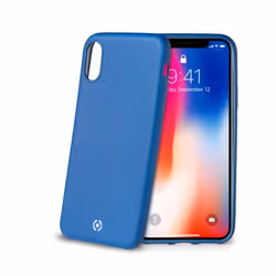 Celly SOFTMATT900BL, Housse, Apple, iPhone XS/X, 14,9 cm (5.85"), Bleu
