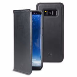 Celly Ghost Wally, Folio, Samsung, Galaxy S8, 14,7 cm (5.8"), Noir
