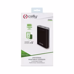 Celly PBD10000BK banque d'alimentation électrique Lithium-Ion (Li-Ion) 10000 mAh Noir