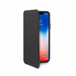 Celly Prestige, Étui avec portefeuille, Apple, iPhone X, Noir
