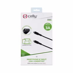 Celly USBCUSBCBK câble USB 1 m USB 3.2 Gen 1 (3.1 Gen 1) USB C Noir