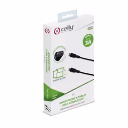 Celly USBCUSBCBK câble USB 1 m USB 3.2 Gen 1 (3.1 Gen 1) USB C Noir