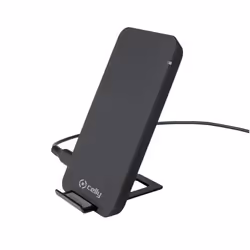 Celly WLFASTSTANDBK, Intérieure, CC, 10 A, Recharge sans fil, Noir