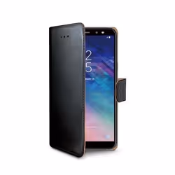 Celly CUSTODIA, Étui avec portefeuille, Samsung, Galaxy A6, 14,2 cm (5.6"), Noir