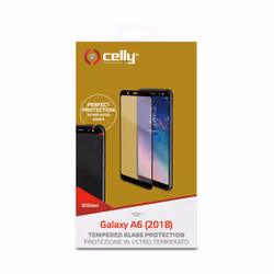Celly 3D Glass, Samsung, Galaxy A6 (2018), Résistant aux rayures, Noir, Transparent, 1 pièce(s)