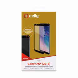 Celly 3D Glass, Samsung, Galaxy A6+ (2018), Résistant aux rayures, Noir, Transparent, 1 pièce(s)