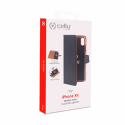 Celly WALLY998 6.1" Étui avec portefeuille Noir, Marron