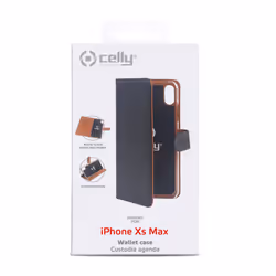 Celly WALLY999, Étui avec portefeuille, Apple, iPhone XS Max, 16,5 cm (6.5"), Noir