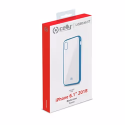 Celly Laser Matt coque de protection pour téléphones portables 15,5 cm (6.1") Housse Transparent, Bleu