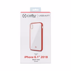 Celly Laser Matt coque de protection pour téléphones portables 15,5 cm (6.1") Housse Transparent, Rouge