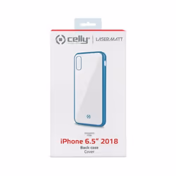 Celly Laser Matt coque de protection pour téléphones portables 16,5 cm (6.5") Housse Transparent, Bleu