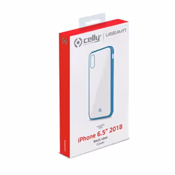 Celly Laser Matt coque de protection pour téléphones portables 16,5 cm (6.5") Housse Transparent, Bleu