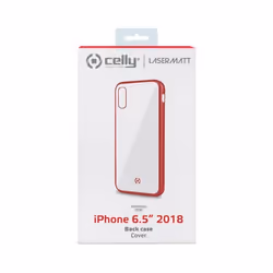 Celly Laser Matt coque de protection pour téléphones portables 16,5 cm (6.5") Housse Transparent, Rouge