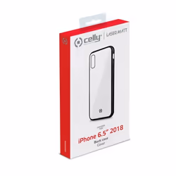 Celly Laser Matt coque de protection pour téléphones portables 16,5 cm (6.5") Housse Transparent, Noir