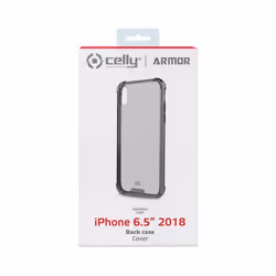 Celly Armor coque de protection pour téléphones portables 16,5 cm (6.5") Housse Noir, Transparent