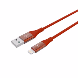 Celly USBLIGHTCOLORRD, 1 m, USB A, Lightning, Mâle, Mâle, Rouge