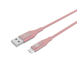 Celly USBMICROCOLORPK câble USB 1 m USB 2.0 USB A Micro-USB B Rose