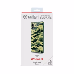 Celly Diamond Square coque de protection pour téléphones portables 14,7 cm (5.8") Housse Camouflage, Vert - Vue supplémentaire 5