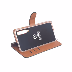 Celly WALLY795 6" Étui avec portefeuille Noir, Marron