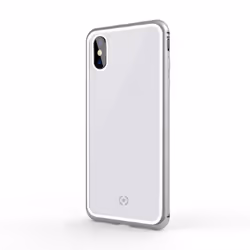 Celly Attraction - iPhone Xs/X 5.8" Housse Argent, Transparent
