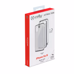 Celly Attraction - iPhone Xs/X 5.8" Housse Argent, Transparent - Vue supplémentaire 4