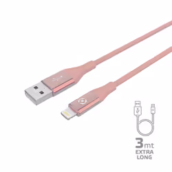 Celly USBLIGHTCOL3MPK câble Lightning 3 m Rose - Vue supplémentaire 3