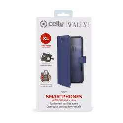 Celly Wally One XL coque de protection pour téléphones portables 12,7 cm (5") Folio porte carte Bleu - Vue supplémentaire 5