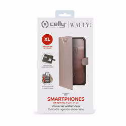 Celly Wally One XL coque de protection pour téléphones portables 12,7 cm (5") Folio porte carte Rose - Vue supplémentaire 5