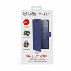 Celly Wally One XXL coque de protection pour téléphones portables 14 cm (5.5") Folio porte carte Bleu - Vue supplémentaire 5