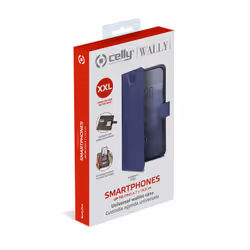 Celly Wally One XXL coque de protection pour téléphones portables 14 cm (5.5") Folio porte carte Bleu - Vue supplémentaire 6