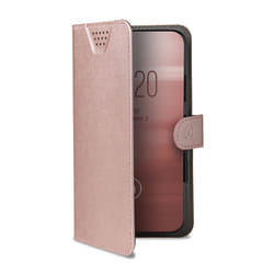 Celly Wally One XXL coque de protection pour téléphones portables 14 cm (5.5") Folio porte carte Rose