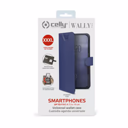 Celly Wally One XXXL coque de protection pour téléphones portables 15,2 cm (6") Folio porte carte Bleu - Vue supplémentaire 5