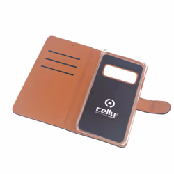 Celly WALLY891 6.4" Étui avec portefeuille Noir, Marron