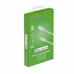 Celly USBLIGHTTYPECWH câble de téléphone portable Blanc 1 m USB C Lightning - Vue supplémentaire 5