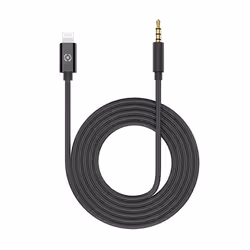 Celly USBLIGHT35MMBK, Noir, 3,5mm, Lightning, 1 m, Mâle, Mâle