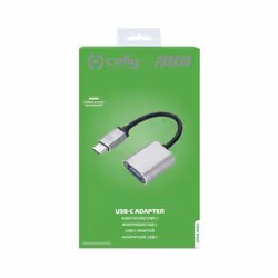 Celly PROUSBCUSBDS câble USB USB 3.2 Gen 1 (3.1 Gen 1) USB C USB A Argent