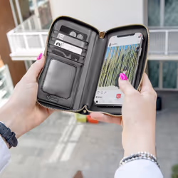 Celly VENEREBK 6.5" Étui avec portefeuille Noir