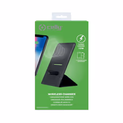 Celly WLFASTSLIMBK chargeur d'appareils mobiles Noir USB Recharge sans fil Intérieure