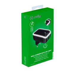 Celly TC2USBLEDBK chargeur d'appareils mobiles Universel Noir, Blanc Secteur Intérieure - Vue supplémentaire 4