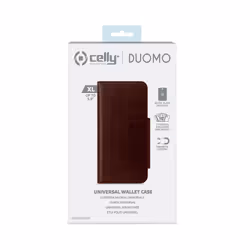 Celly Duomo coque de protection pour téléphones portables 14,7 cm (5.8") Étui avec portefeuille Marron - Vue supplémentaire 5