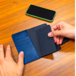 Celly Duomo coque de protection pour téléphones portables 16,5 cm (6.5") Étui avec portefeuille Bleu